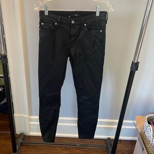 7 For All Mankind Black Wax Pant